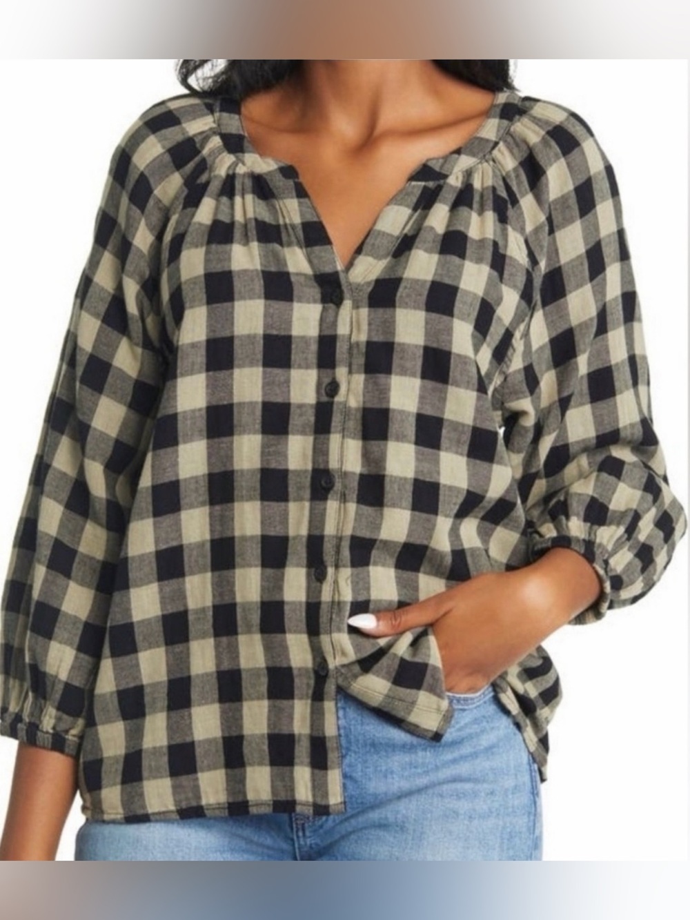 Beachlunchlounge double cloth blouse